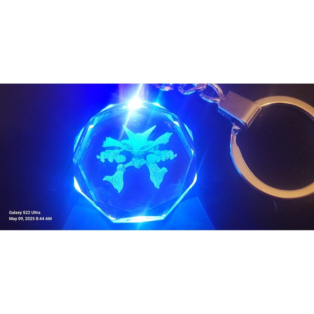 Crystal Pokemon‎ Alakazam Keychain LED Light Up Keyring Anime Charm - Picture 4 of 6